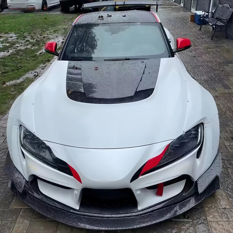 New Carbon Fiber Engine Hood Bonnet for  for Supra A90 A91 VRS Includes Screws and Bolts for Modification